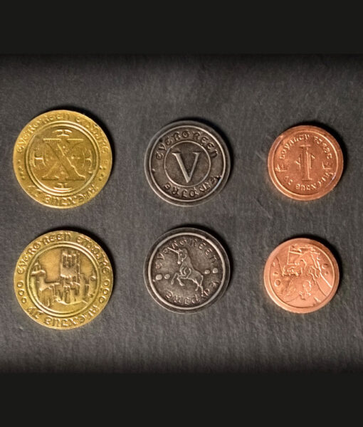 Ensemble de pièces de monnaie en métal - Chiffres romains
