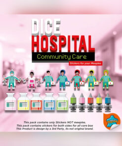 Autocollants de l'extension Community Care du jeu de société Dice Hospital