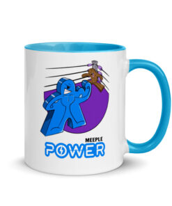 Tasse couleur - Meeple Power (bleu)