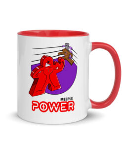Tasse couleur - Meeple Power (rouge)