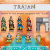 Autocollants pour le jeu de société Trajan