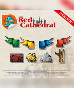 Autocollants pour le jeu de société Red Cathedral par Meeples Upgrade